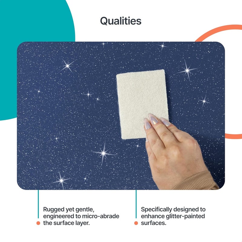 V1RTUS 2 x White Paint Buffing Pads - for use with Hemway Glitter Paint Additives - Unleashes Thousands More Glitter Crystals - Image 3